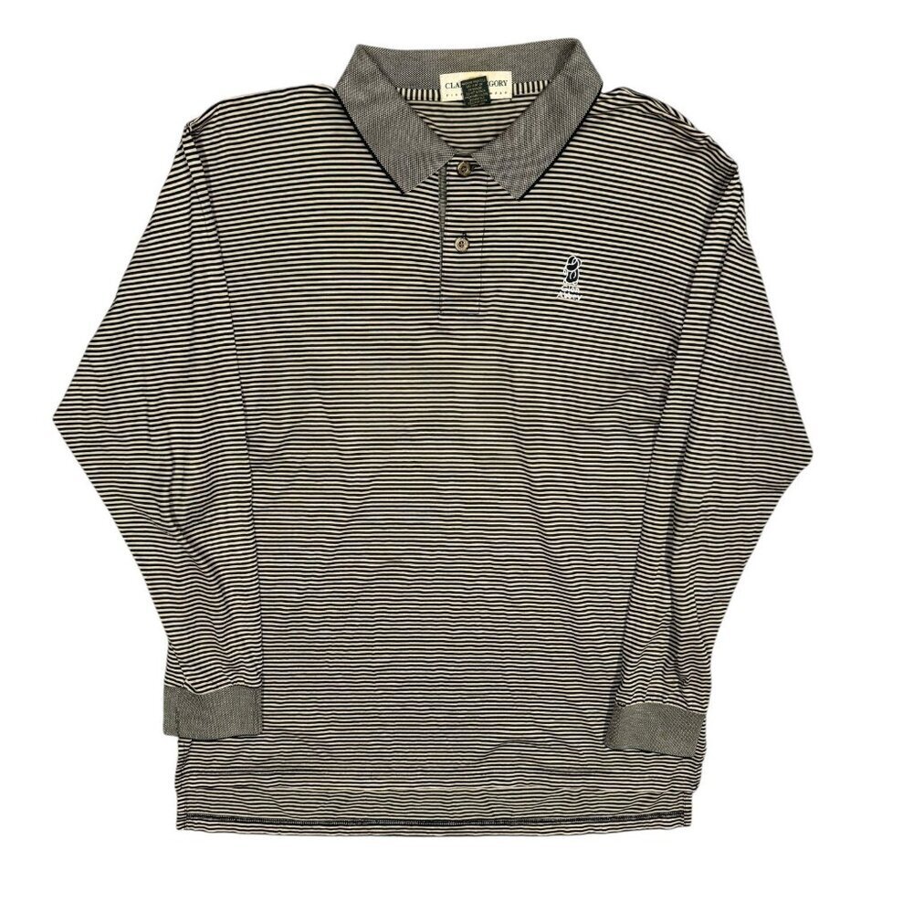 Clark Gregory Long Sleeve Polo Golf Shirt Glen Abbey Made in USA Cotton XL